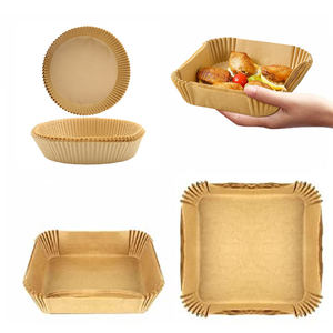 กระดาษรองทอดไร้น้ำมันสี่เหลี่ยมกระดาษสำหรับทำอาหารสีน้ำตาล50ออกแบบโลโก้ได้ตามต้องการ - Product Image 1