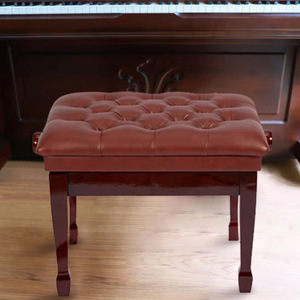 Banc <span class=keywords><strong>de</strong></span> <span class=keywords><strong>piano</strong></span> moderne réglable en bois pour duo et clavier simple avec siège en cuir PU et logo personnalisé - Product Image 3