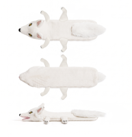 Chaussettes en coton douces et originales en forme de renard arctique 3D personnalisées, faites à la main, tricot jacquard, taille moyenne, cadeau fantaisie unisexe pour adolescents et adultes, vente en gros
