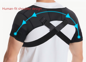 Nouvelles protections d'épaule sportives à <span class=keywords><strong>double</strong></span> compression, respirantes, écologiques, unisexes, protection de base, sangles dorsales en néoprène pour la course à pied - Product Image 2