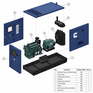 เครื่องกำเนิดไฟฟ้าดีเซล Cummins CE 80kva ระบายความร้อนด้วยน้ำ แบบเงียบ พร้อมระบบ ATS ของแท้สำหรับงานก่อสร้าง สตาร์ทอัตโนมัติ สตาร์ทระยะไกล 50Hz - Product Image 4