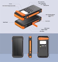 Banco de energía Solar a prueba de agua de fábrica 20000mAh Dual USB cargador de batería de polímero de litio banco de energía Solar de viaje inalámbrico Universal 15W