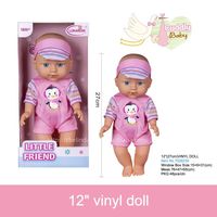 Poupée en vinyle miniature en plastique de 12 pouces, mignonne et durable, jouet classique pour les enfants, pour les cadeaux des tout-petits et le plaisir préscolaire