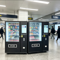 Edelstahl Snack- und Getränke-Kombi-Verkaufsautomat Gekühlte Einzelhandelsausrüstung für Innen- und Außenbereich