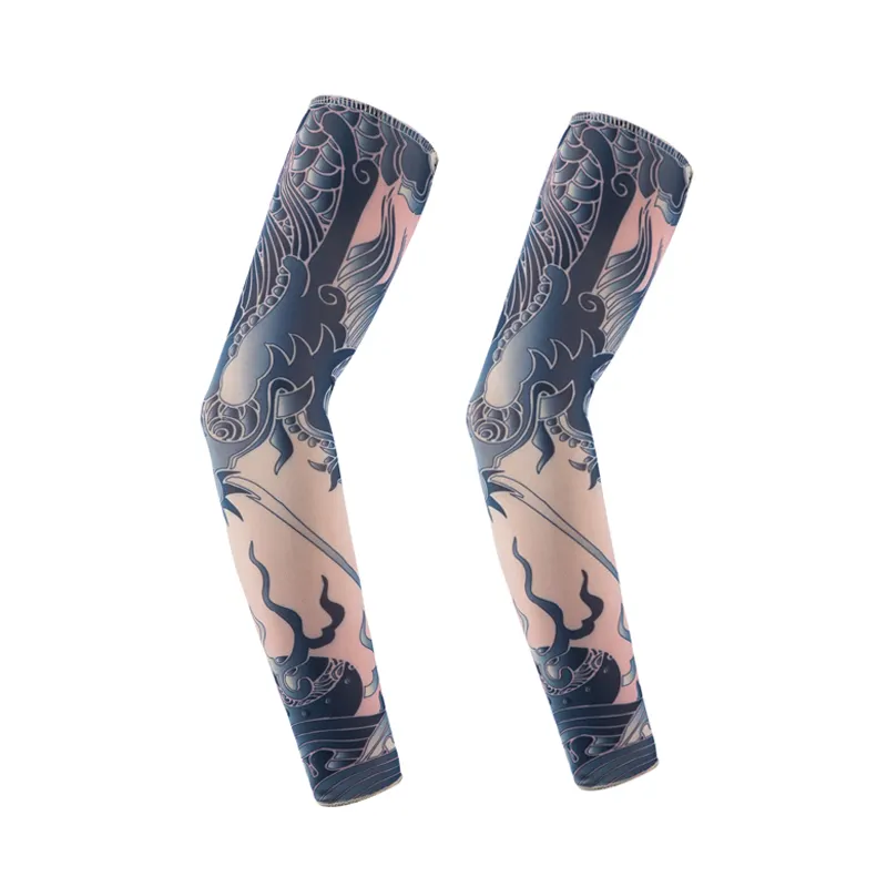 Sublimation Cooling Tatoo Sleeve Arm Sleeve Uv Protection Cycling Arm Compression Sleeve for Men Custom Logo Unisex for Adults