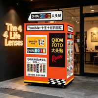 Photomaton détachable avec écran tactile automatique et imprimante pour événements commerciaux