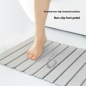 Alfombrilla de Baño Moderna Cuadrada de Tierra de Diatomeas, Plegable, Antideslizante, de Secado Rápido, Absorbente, Dura, Plegable, para Almacenamiento en <span class=keywords><strong>el</strong></span> Baño - Product Image 1