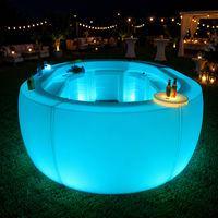 Table de bar ronde moderne en plastique portable pour hôtel, café, restaurant, boîte de nuit - Durable et résistante à l'eau