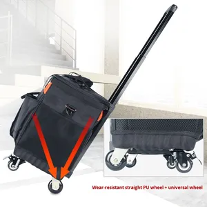 Grande boîte à outils roulante multifonctionnelle Sac en tissu Oxford Réparation Après-vente Sac d'électricien Fermeture éclair Sac à outils à bandoulière unique - Product Image 2