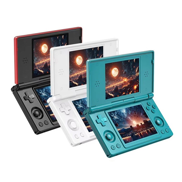 RG DS Open Source Portable Game Console Flip Cover 4.0-inch Dual-Screen Touch Screen Android 14 4000mAh Battery Built-in Games