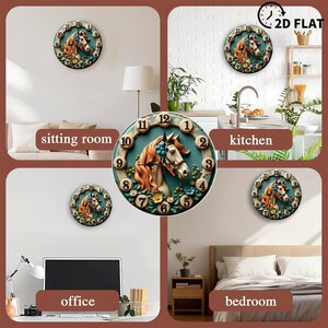 Round Wooden <b>Wall</b> <b>Clock</b> 25cm Quiet Quartz Movement Household Decorative <b>Clock</b> - Product Image 4
