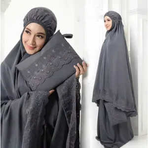 New Style Plus Size Muslim Prayer Dress Set Breathable and Seamless Polyester Abaya For Eid Dress