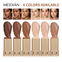 Palette de maquillage pour le visage Meidian Wholesale Cosmetics Foundation, 6 couleurs, crème mate, couvrance totale, correcteur de haute qualité