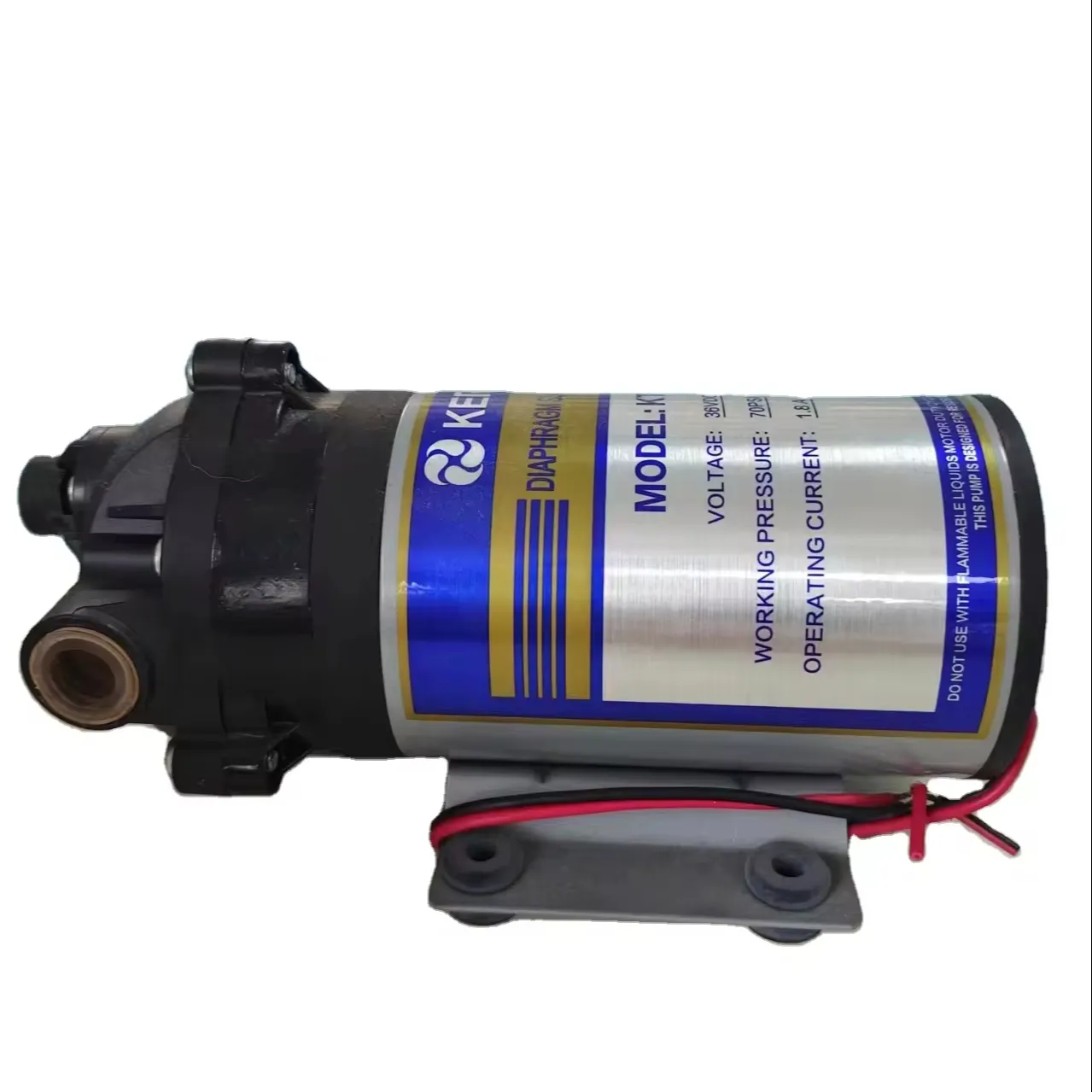 Hikins 70 psi 24VDC 400 GPD Water Purifier Filter Part Booster Ro Diaphragm Suction Pump