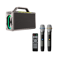 Mesin Karaoke SODLK S1115 200W DSP BT Dengan 2 Mikrofon Nirkabel Power Bank TWS EQ TF USB Speaker Rekaman Langsung SODLK S1623
