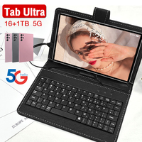 Tablet PC Tab Ultra Dolby 11 inci 120Hz 16GB 1TB 108MP 8000mAh 5G Speaker Stereo Jack Headphone Grosir Tipe-C Mouse Keyboard