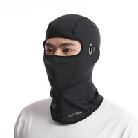 Logotipo personalizado COOLMAX tela cara completa pasamontañas máscara Anti-UV al aire libre capucha táctica para deportes gorra transpirable