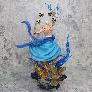 Figura de Anime del Dios del Trueno <span class=keywords><strong>Enel</strong></span> de Una Pieza, con Cabeza Extraíble, Base con Efecto de Rayo Azul, Modelo Coleccionable de PVC - Product Image 3
