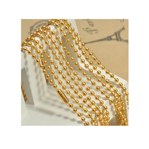 Catena a sfera in metallo da 1.0mm a 3.2mm d'oro - Product Image 1