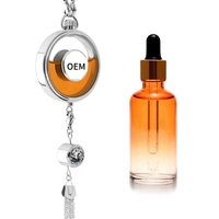 Désodorisant de voiture Logo personnalisé parfumé suspendu désodorisant de voiture bouteille en verre parfum pendentif