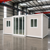 Maison conteneur extensible aux normes australiennes 20 pieds, maison pliable, unité d'habitation secondaire 2 chambres, maison modulaire préfabriquée en acier léger