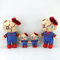 Peluche Super Douce pour Noël, Modèle Chat Mignon, Animal en Peluche Bébé Chucky Fantôme, Rembourrage en Coton pour Décorations de Fête