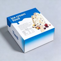 Boîte d'emballage biodégradable à impression numérique, boîte en papier personnalisée pour barres de crème, emballage pour glaces et sucettes glacées