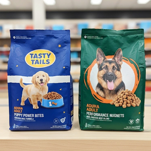 Impresión personalizada de plástico perro tratar embalaje 200g 500g 1kg 2kg fondo plano bolsa de comida para gatos Mylar cremallera Stand up bolsas de comida para mascotas - Product Image 4