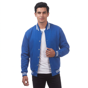 2025 High Quality Men's Varsity Jacket Trending Fashion Wool Body Light Fabric Sleeves <b>Top</b> Offering Winter Jacket For Men - Product Image 1