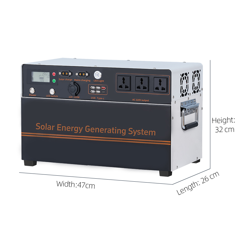 Aiya Solar Photovoltaic Generator 3000W Lithium Iron Phosphate Battery Pure Sine Wave 4000WH Portable Outdoor Power Supply