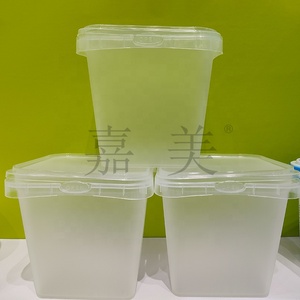 Food box Plastic clear square 1L 30 oz freeze dried strawberries Air <b>Tight</b> With Leak-Resistant Lids container security <b>lock</b> - Product Image 4