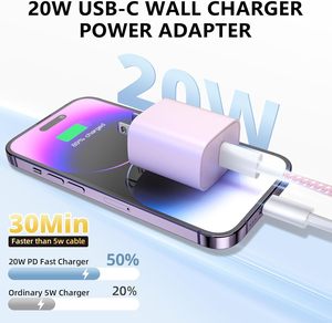 Adaptadores <span class=keywords><strong>de</strong></span> alimentación <span class=keywords><strong>20</strong></span> <span class=keywords><strong>W</strong></span> Carga rápida Alta calidad EE. UU. Enchufe <span class=keywords><strong>de</strong></span> carga Juegos <span class=keywords><strong>de</strong></span> cables Cargadores PD <span class=keywords><strong>20</strong></span> <span class=keywords><strong>W</strong></span> <span class=keywords><strong>Usb</strong></span> a <span class=keywords><strong>Usb</strong></span> <span class=keywords><strong>C</strong></span> <span class=keywords><strong>W</strong></span> Cargador - Product Image 2