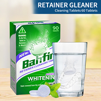 Comprimés nettoyants naturels Bahfir à la menthe fraîche pour aligneurs dentaires et prothèses, élimination des taches dentaires, protection des prothèses, Jiangsu