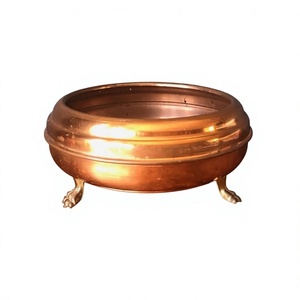 กระถางต้นไม้เหล็กพร้อมกระถางต้นไม้ทองแดงเคลือบเงาใช้ตกแต่งสวนนอกประตู - Product Image 1