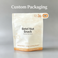 Sachet Doypack Personnalisé Qualité Alimentaire BOPP/VMPET/PE Imprimé par Héliogravure Refermable avec Fermeture Éclair et Trou de Suspension pour Emballage de Noix de Bétel, Snacks et Fruits Secs