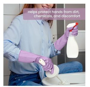 قفازات تنظيف المطبخ من اللاتكس سميكة مقاومة للماء لغسيل الأطباق متينة بأكمام طويلة لا يمكن كسرها بسهولة - Product Image 5