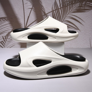 Claquettes EVA pour hommes, été, intérieur, antidérapantes, respirantes, à une sangle, confortables, tailles 40 41 42 43 44 45, blanc, vert, noir - Product Image 2