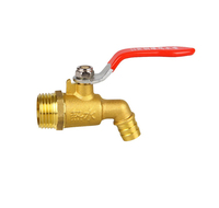 Robinet à bille en laiton nickelé 3/4 "x 1"