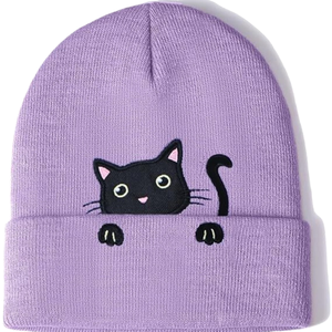 <span class=keywords><strong>Chat</strong></span> mignon brodé imperméable tricoté chapeau extérieur chaud bonnets casquette Street Style Penny casquette avec <span class=keywords><strong>chat</strong></span> sur la tête <span class=keywords><strong>Image</strong></span> - Product Image 1