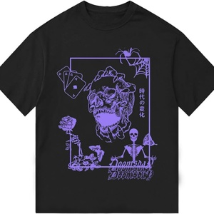 Unisex Oversized Sporty 100% Cotton Creative Graffiti Short Sleeve Summer Casual Rapper Streetwear <b>Y2k</b> Men's T-<b>Shirt</b> - Product Image 4