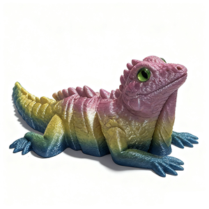 Jouet lézard imprimé en <span class=keywords><strong>3D</strong></span>, jouet lézard mobile articulé (matériau naturellement dégradable), thème animal - Product Image 1
