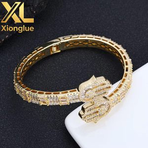 Hop Mixed Zircon Children's Charm <b>Bracelet</b> Customized Accessories High-end <b>Copper</b> Claw Setting Unisex - Product Image 1