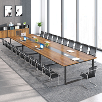 Bureau minimaliste moderne | Bureau de réunion exécutif | Table de conférence en bois massif de haute qualité