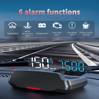 WIIYII Spiegel-HUD C7B OBD2 5 Zoll OLED Plug-and-Play Tachometer mit Kraftstoffverbrauchsanzeige und 2 Jahren Garantie