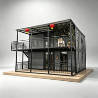 Casa Contenedor Plegable Portátil de Alta Calidad con 2 Dormitorios, Multifuncional y Expandible, Diseño Moderno de Mediados de Siglo, Garantía de 5 Años
