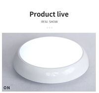 E27 3000K LED Tri-proof Modern IP65 Luz de techo impermeable con sensor de movimiento para baño y uso en exteriores 15W AC