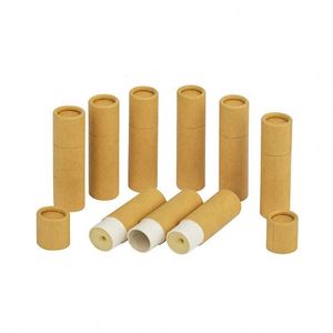 <b>Biodegradable</b> Natural Deodorant Kraft Cardboard Push-up Tube Packaging for Lip Balm Lipsticks - Product Image 3