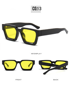 CONCHEN vente en gros vente chaude mode coloré PC cadre lunettes de soleil Cat.3 coloré Vintage Logo personnalisé carré lunettes de soleil 2025 - Product Image 5
