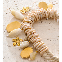 Collier vintage bohème JINYOU 4588, collier ras du cou épais à plusieurs couches en corde de polyester avec breloque fleur en résine, bijoux