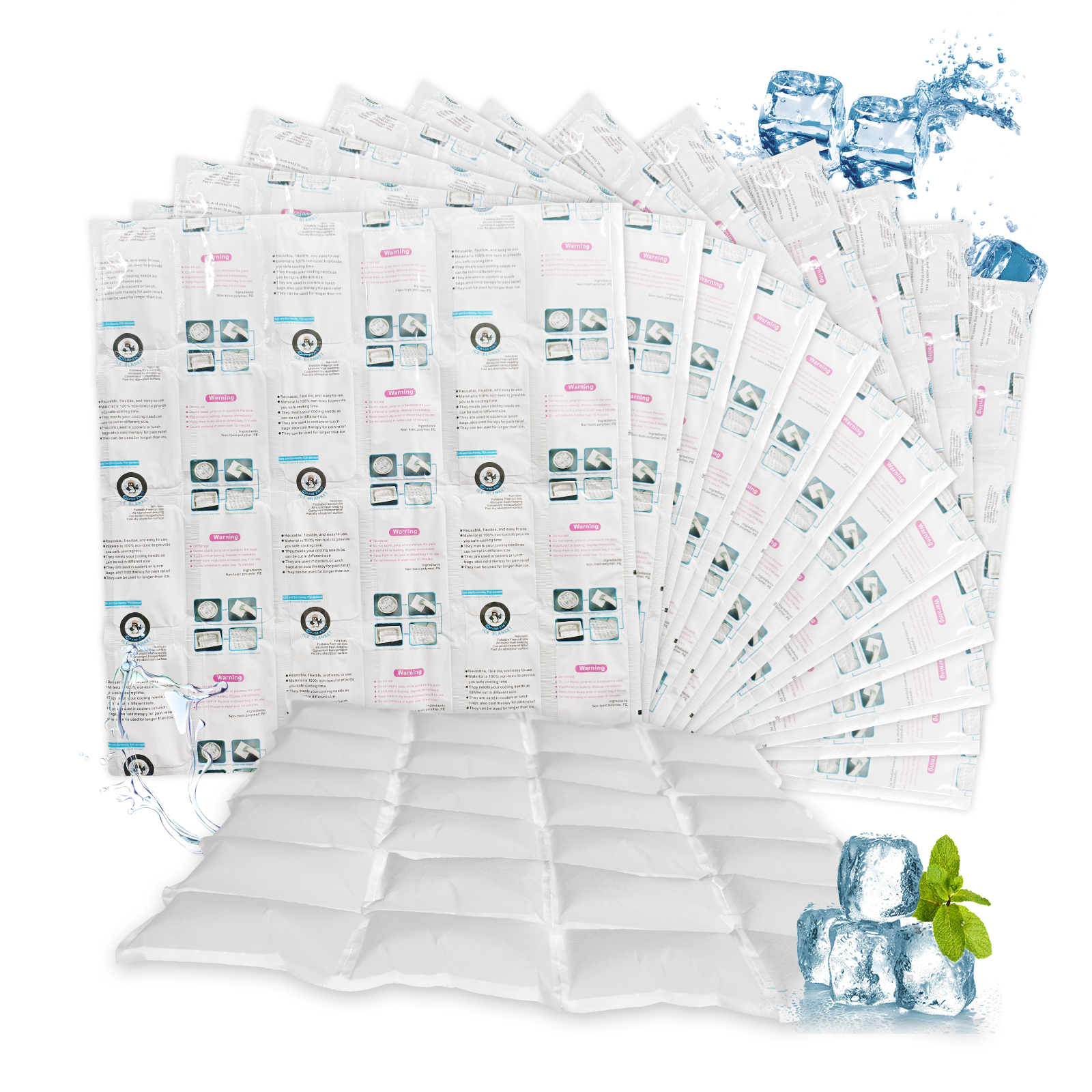 Hot Selling 4*6 Cell Dry Ice Pack For Cold Chain Shipping Food Reusable Cooling Ice Pack Sheets